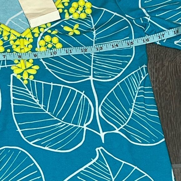Boden Freya leaf print beaded dress - Picture 5 of 5